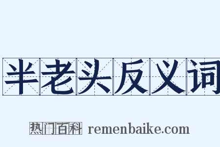 半老头反义词是什么意思的图片